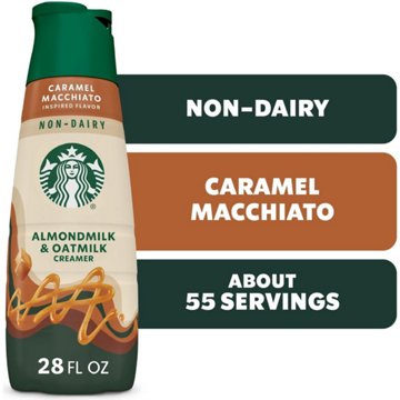 Starbucks Non-Dairy Almond & Oat Milk Liquid Coffee Creamer - Caramel Macchiato, 28 oz