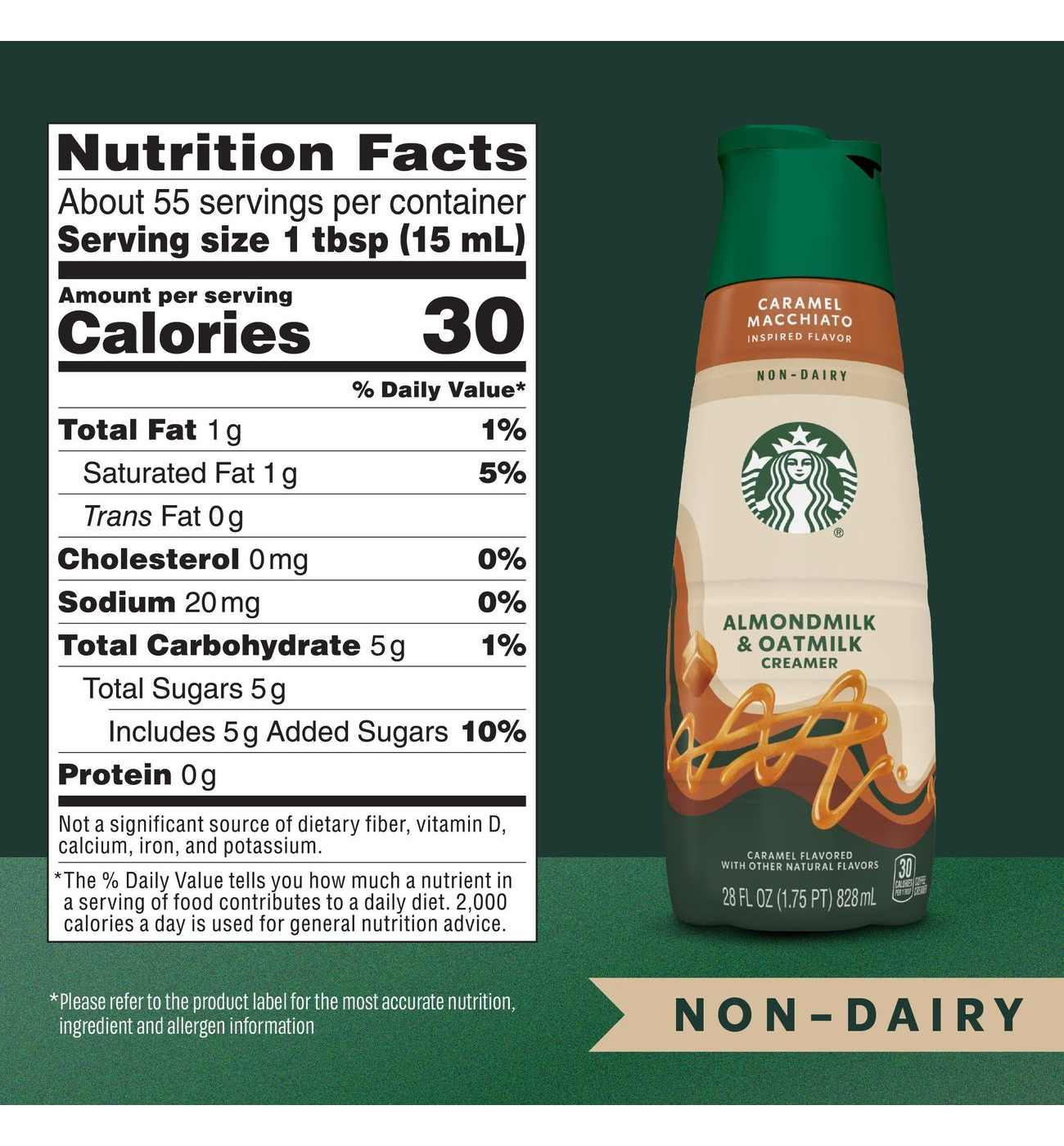 Starbucks Non-Dairy Almond & Oat Milk Liquid Coffee Creamer - Caramel Macchiato; image 6 of 8
