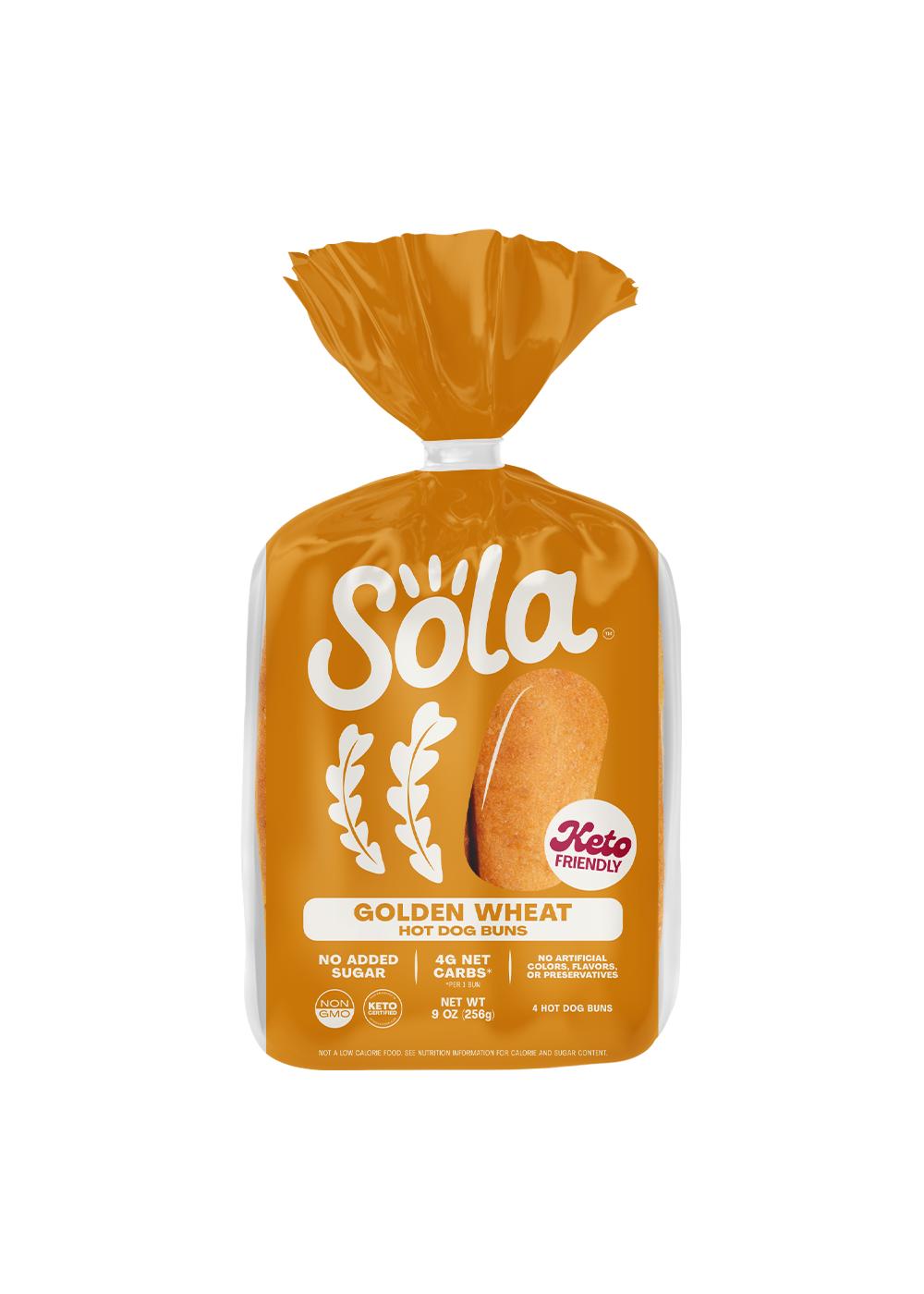 Sola Golden Wheat Hot Dog Buns; image 1 of 3