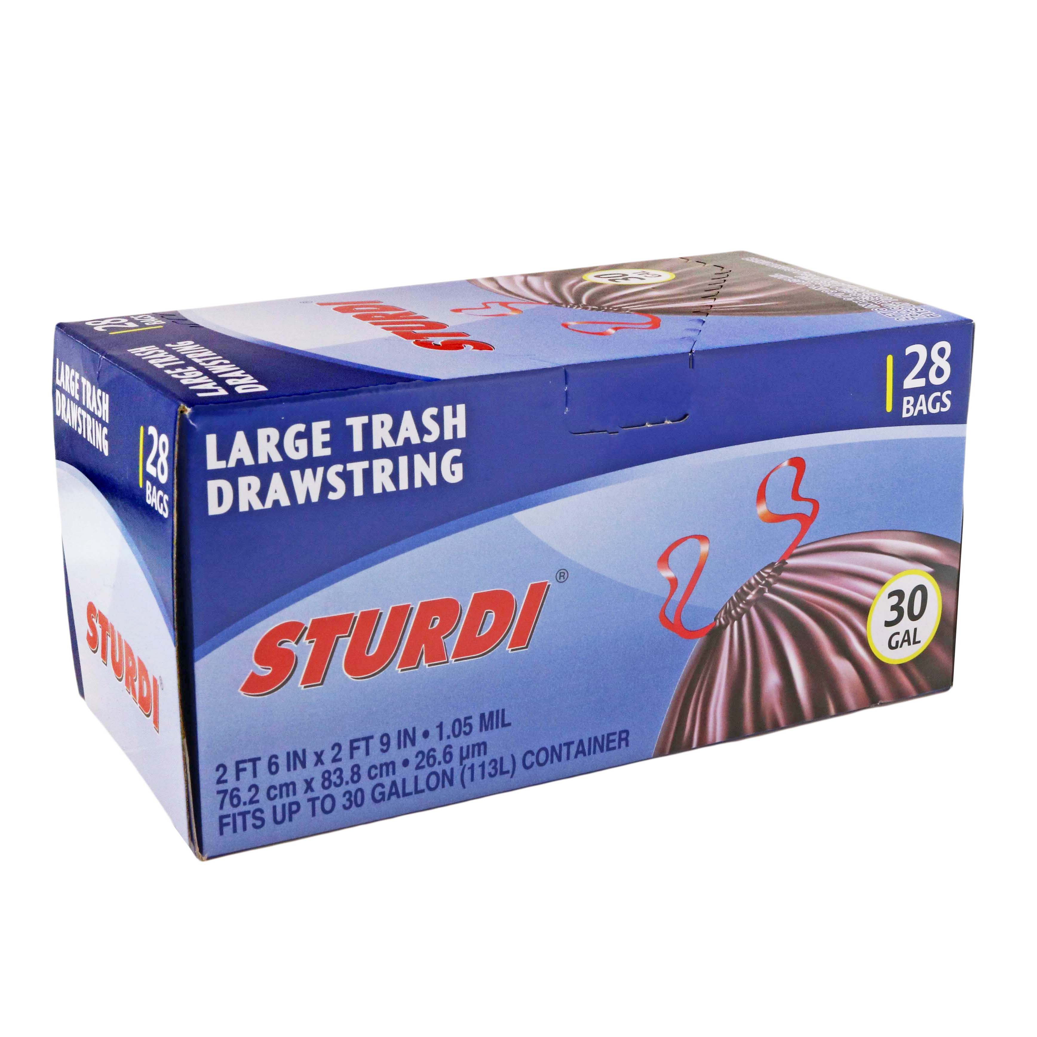 Sturdi Drawstring Large 30 Gallon Trash Bags Shop Trash bags at HEB