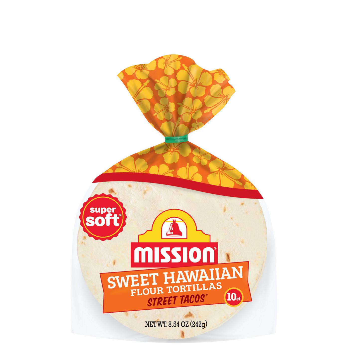 Mission Super Soft Sweet Hawaiian Street Taco Flour Tortillas 10 Count; image 1 of 2