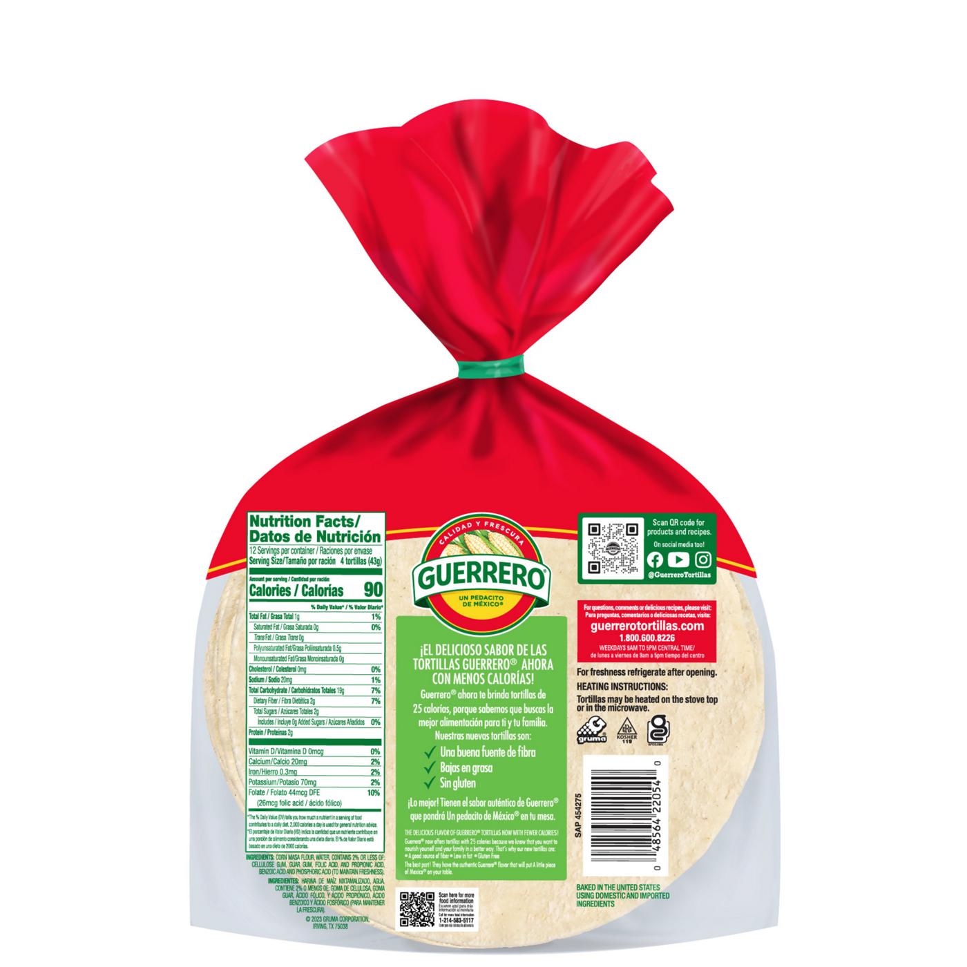 Guerrero 25 Calories White Corn Tortillas 50 Count; image 2 of 6