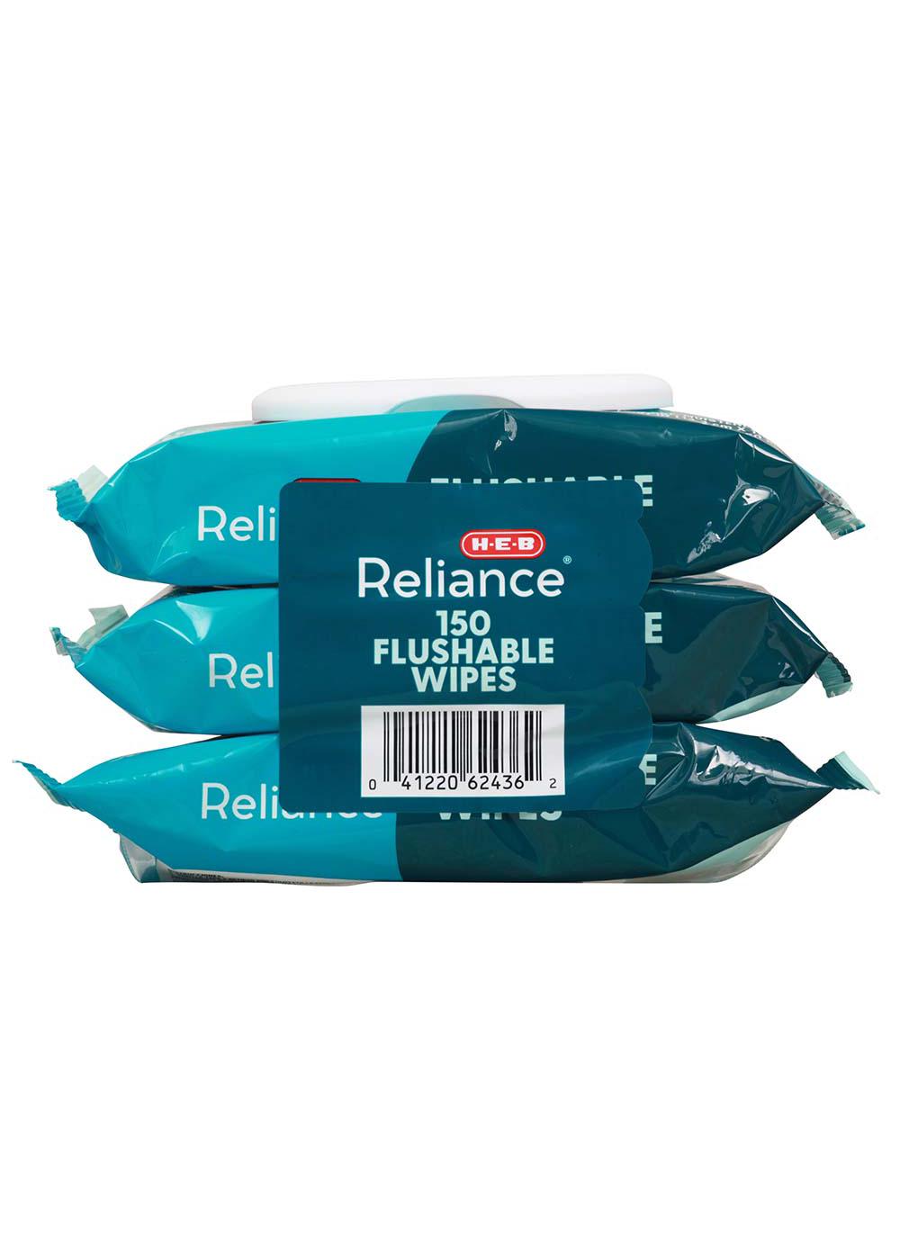 H-E-B Reliance Flushable Wipes, 3 pk; image 1 of 2