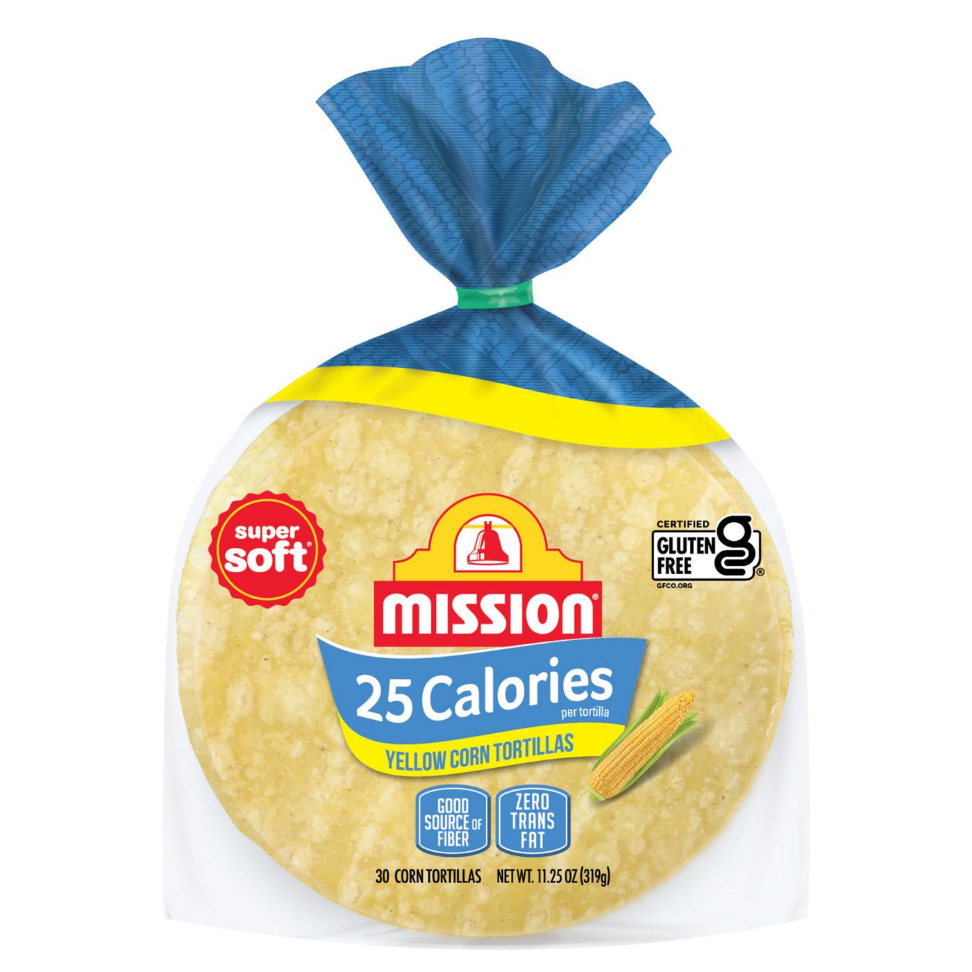 Mission Super Soft 25 Calories Yellow Corn Tortillas 30 Count; image 1 of 6