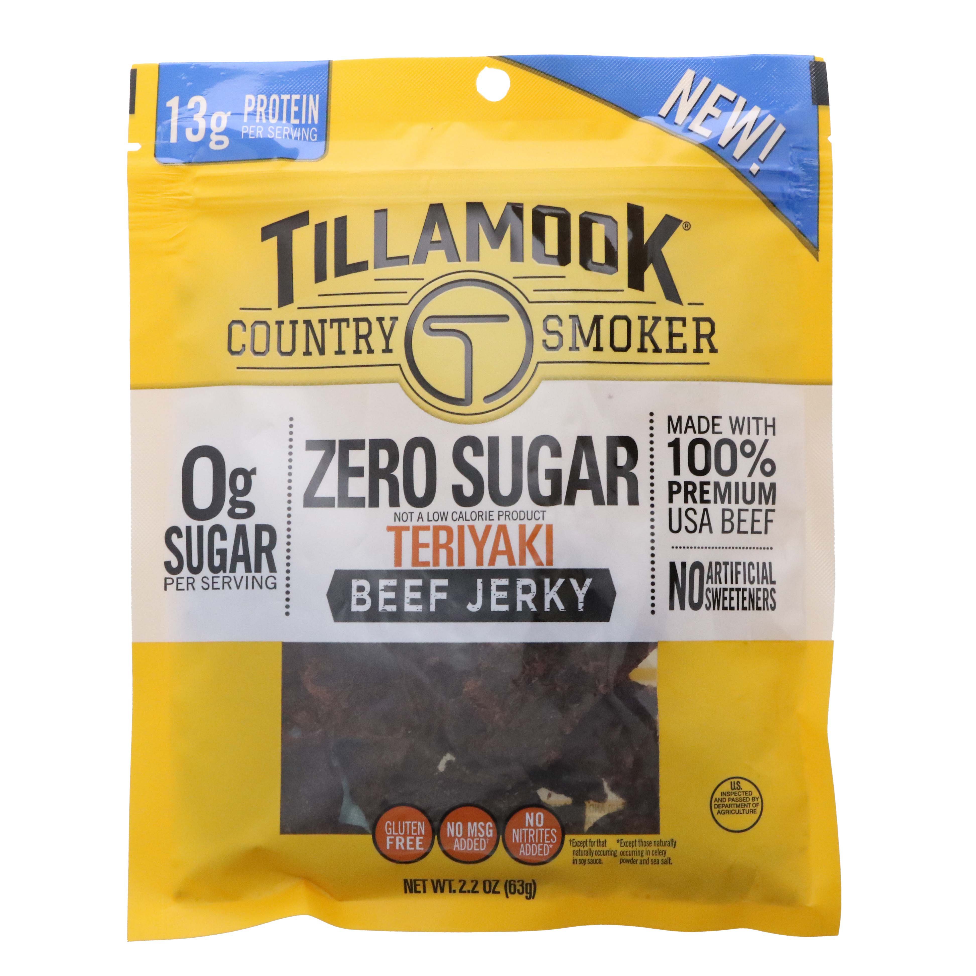 Tillamook 13g Protein Country Smoker Zero Sugar Teriyaki Beef Jerky ...