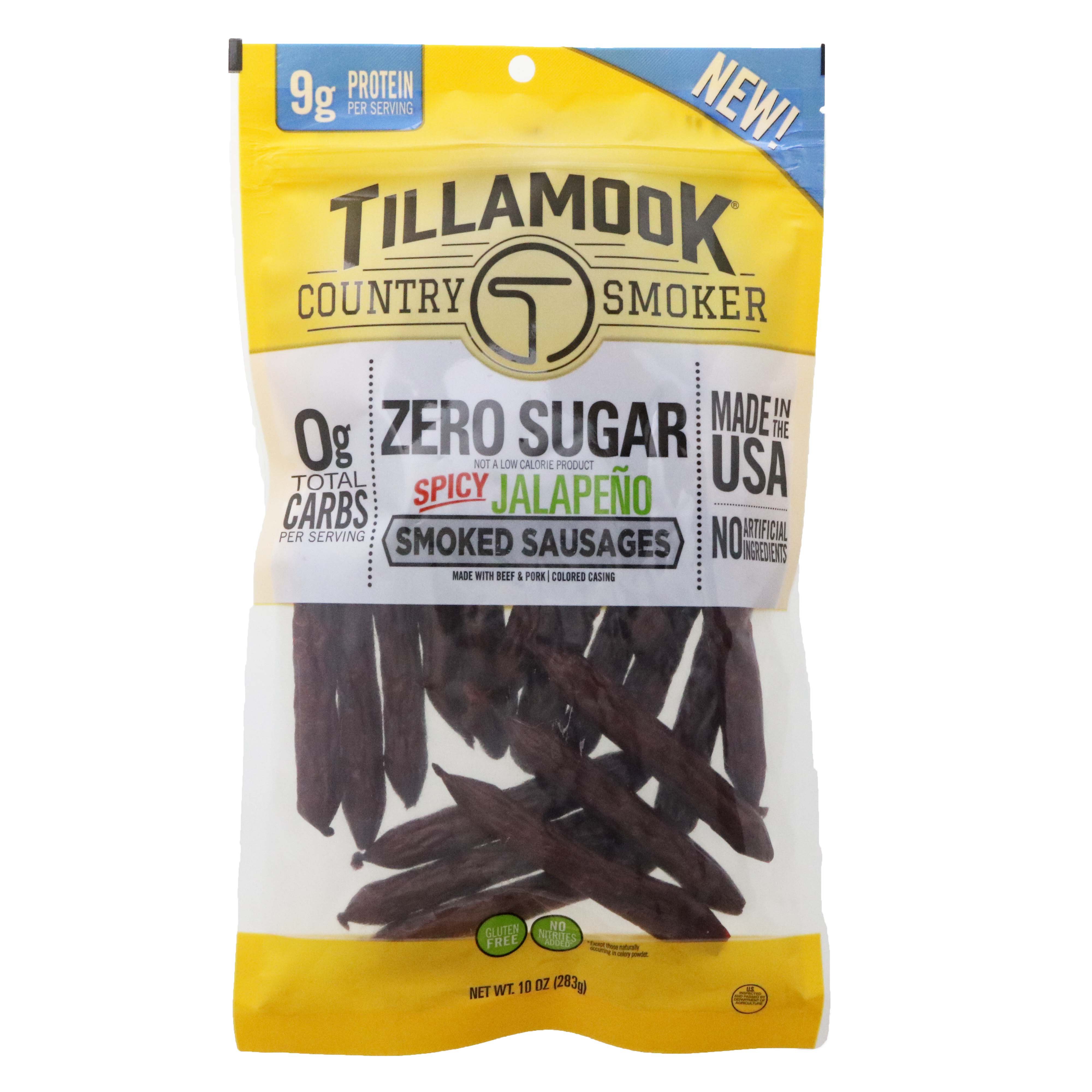 Tillamook Country Smoker Zero Sugar Spicy Jalapeno Sausages Shop