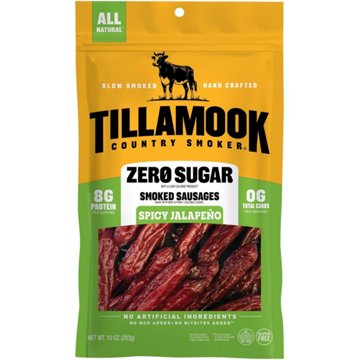 Tillamook Country Smoker Zero Sugar Smoked Sausages - Spicy Jalapeño, 10 oz