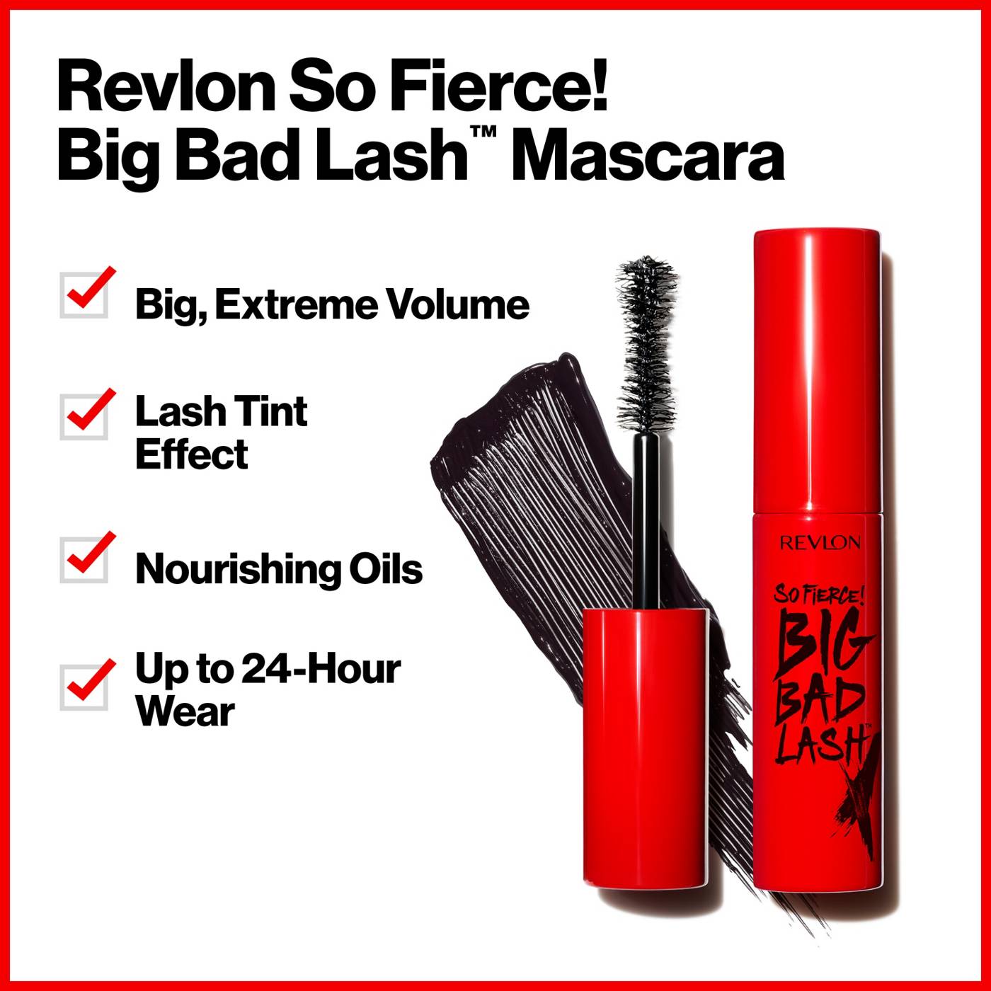 Revlon So Fierce! Big Bad Lash Mascara, 762 Waterproof Blackest Black; image 4 of 6