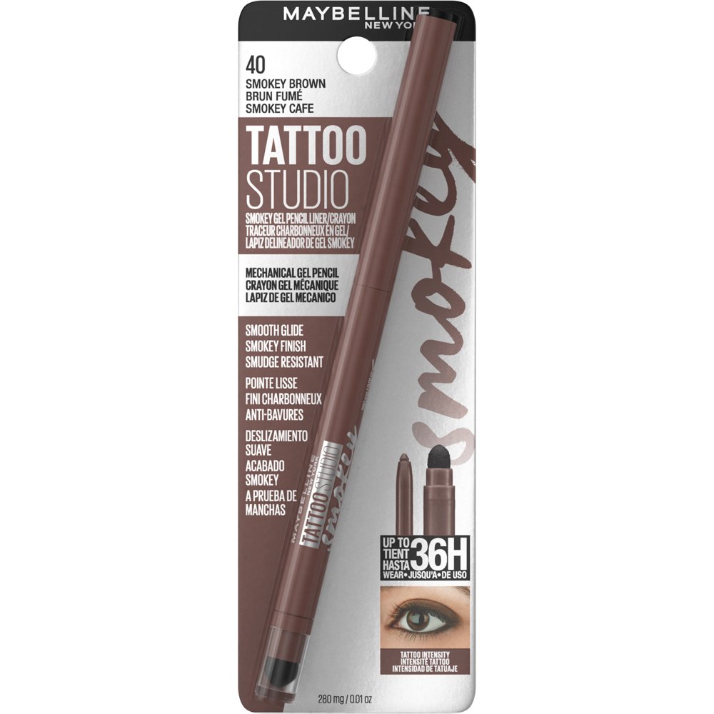 Maybelline Tattoo Studio Smokey Gel Pencil Eyeliner Smokey Brown - Shop  Makeup at H-E-B