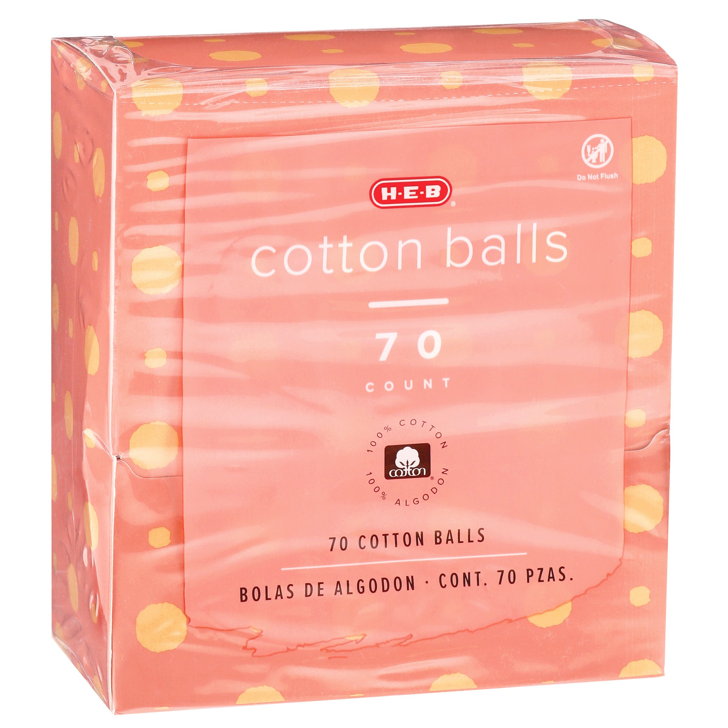 HEB Cotton Ball Dispenser Box Shop Cotton Balls & Swabs at HEB