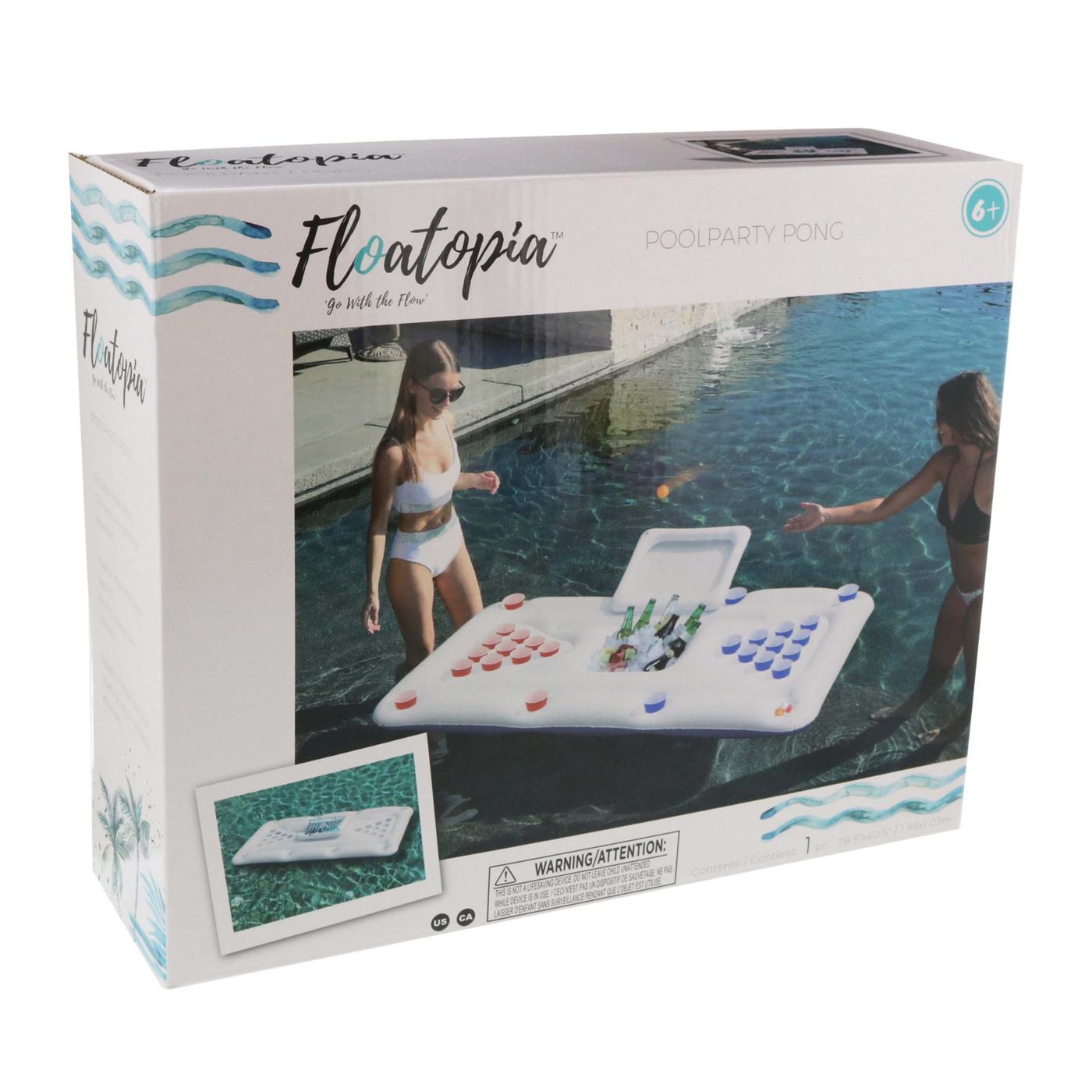 Floatopia Pool Party Pong Float with Cooler; image 1 of 2
