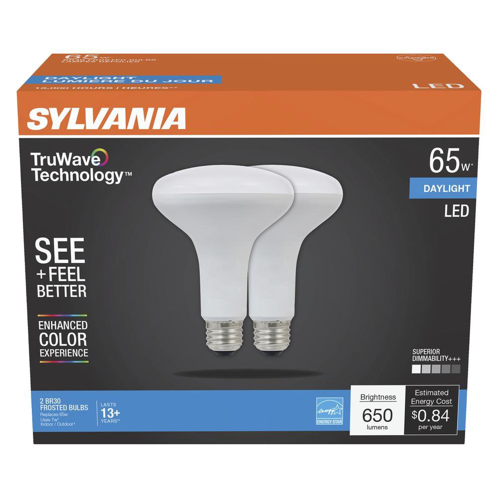 Sylvania TruWave LED 65 Watt BR30 Daylight Light Bulbs