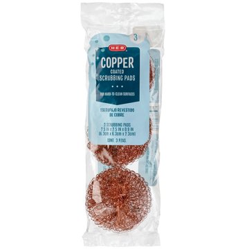 H-E-B Copper Coated Scrubbing Pads, 3 pk
