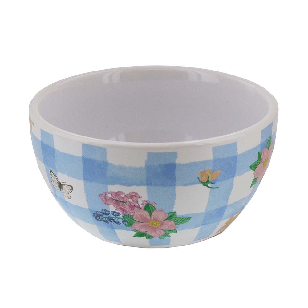 Destination Holiday Blue Checkered Ceramic Easter Ramekin Shop Pans