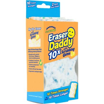 Scrub Daddy Eraser Daddy 10x with Scrubbing Gems, 2 pk