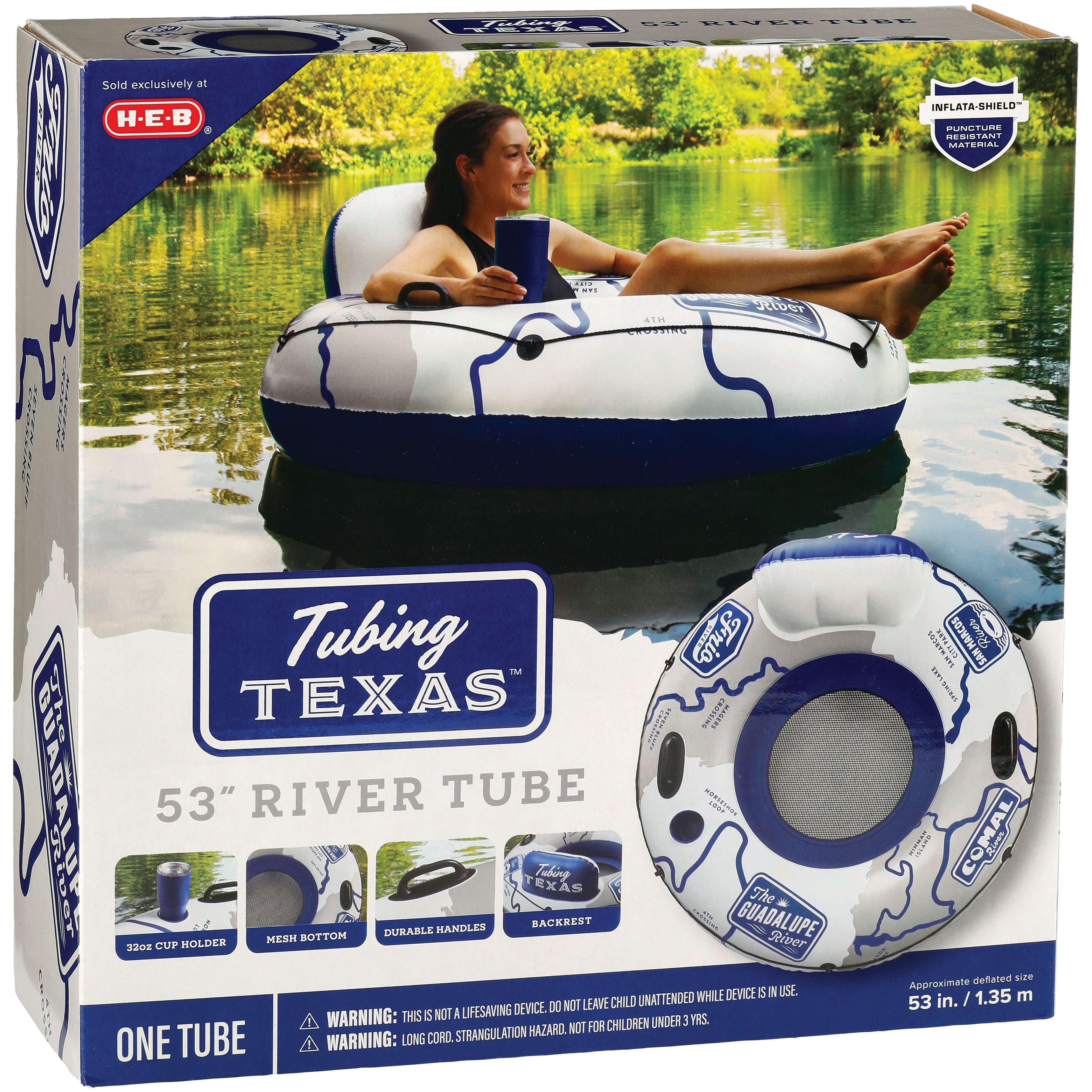 H-E-B Tubing Texas Inflatable River Tube - Gray - Shop Floats at H-E-B