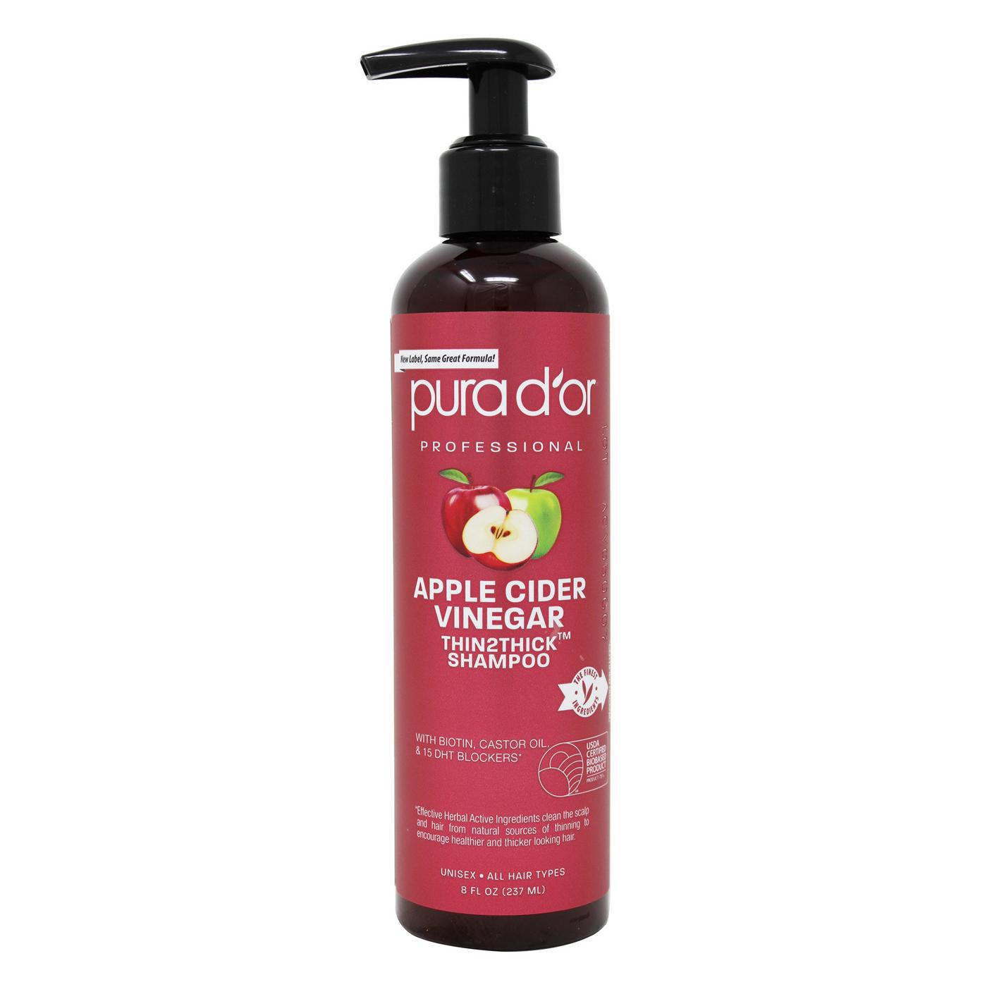 Pura d'or Apple Cider Vinegar Thin 2 Thick Shampoo Shop Shampoo