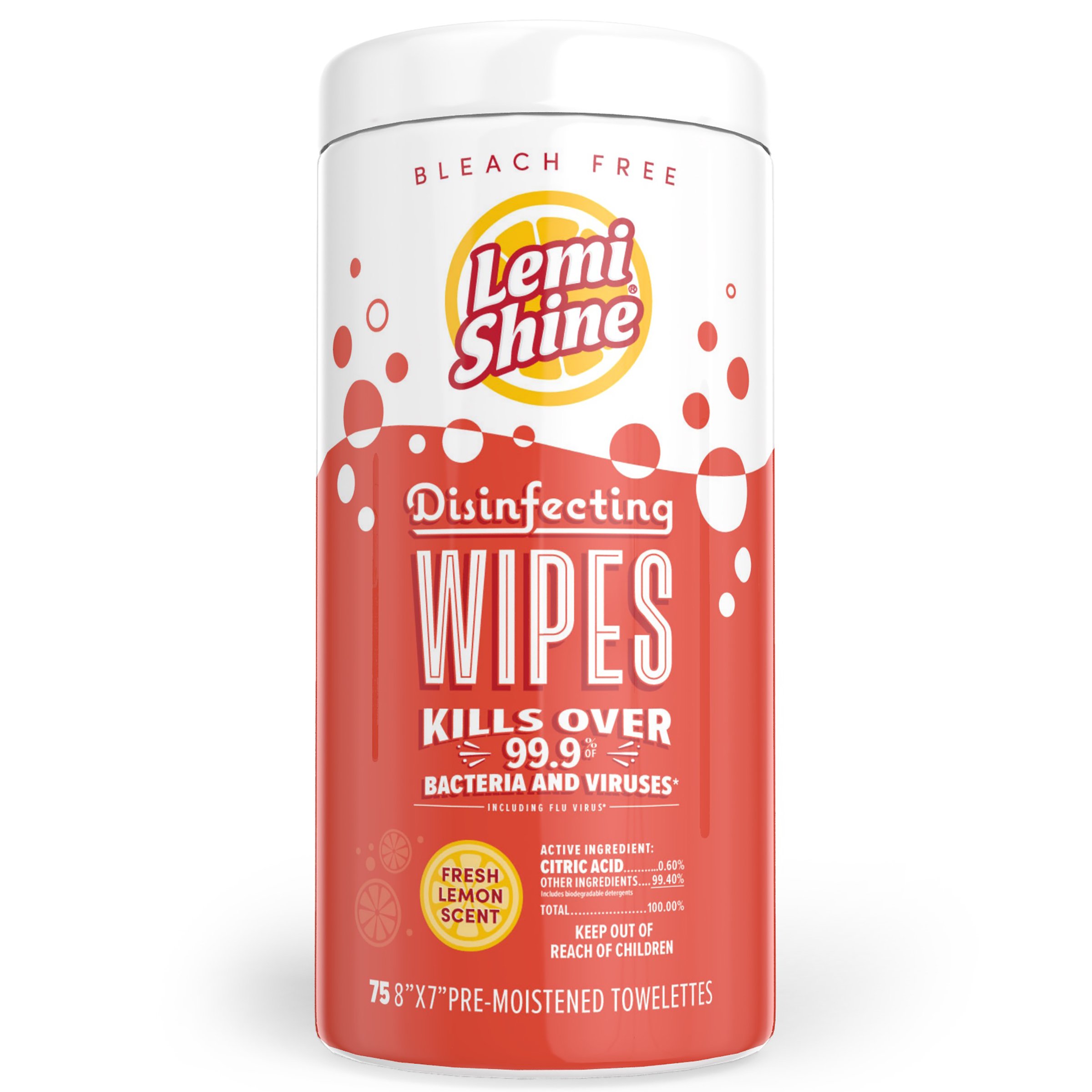 Lemi Shine Lemon Scented Disinfecting Wipes Shop All purpose cleaners