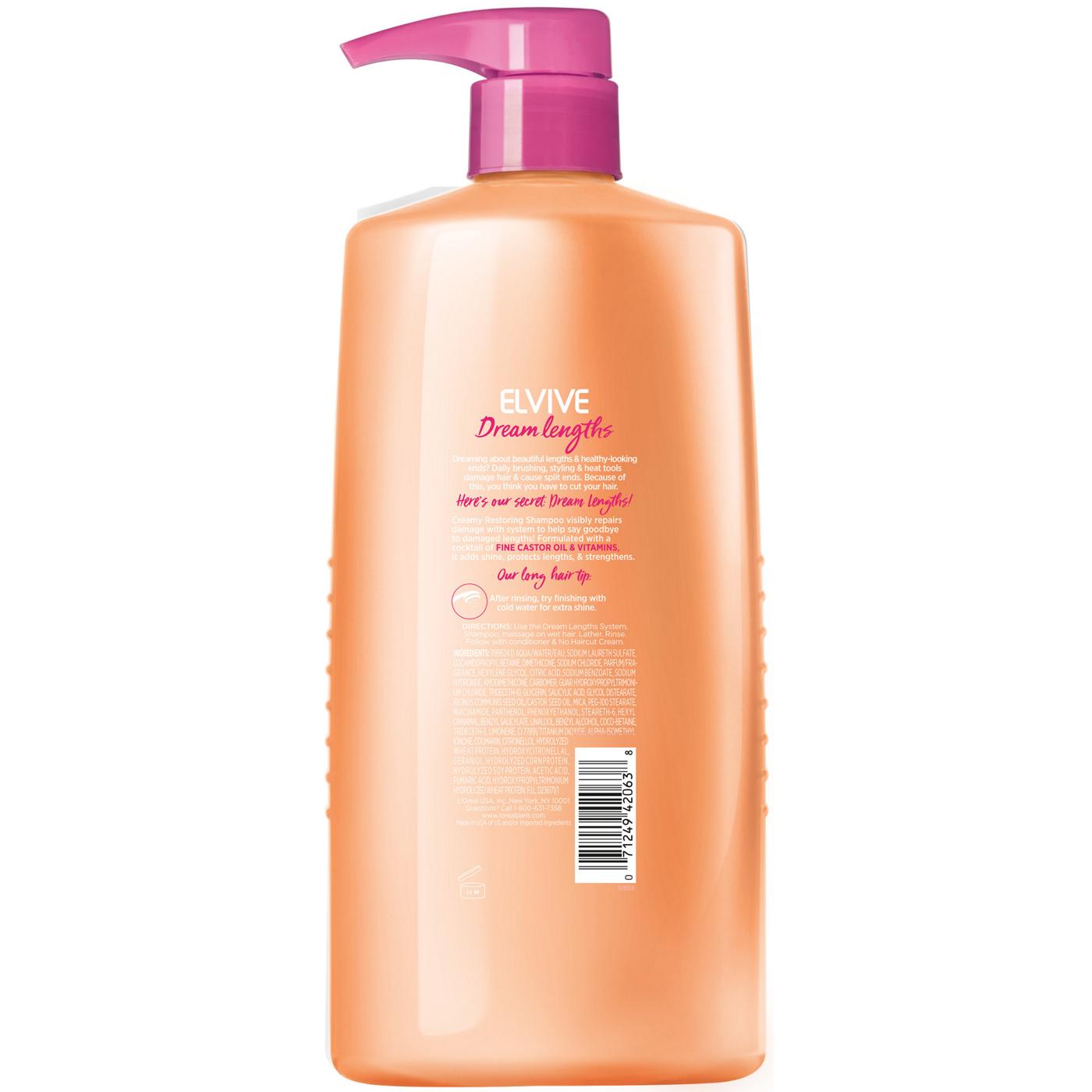 L'Oréal Paris Elvive Dream Lengths Restoring Shampoo for Long, Damaged Hair; image 4 of 5