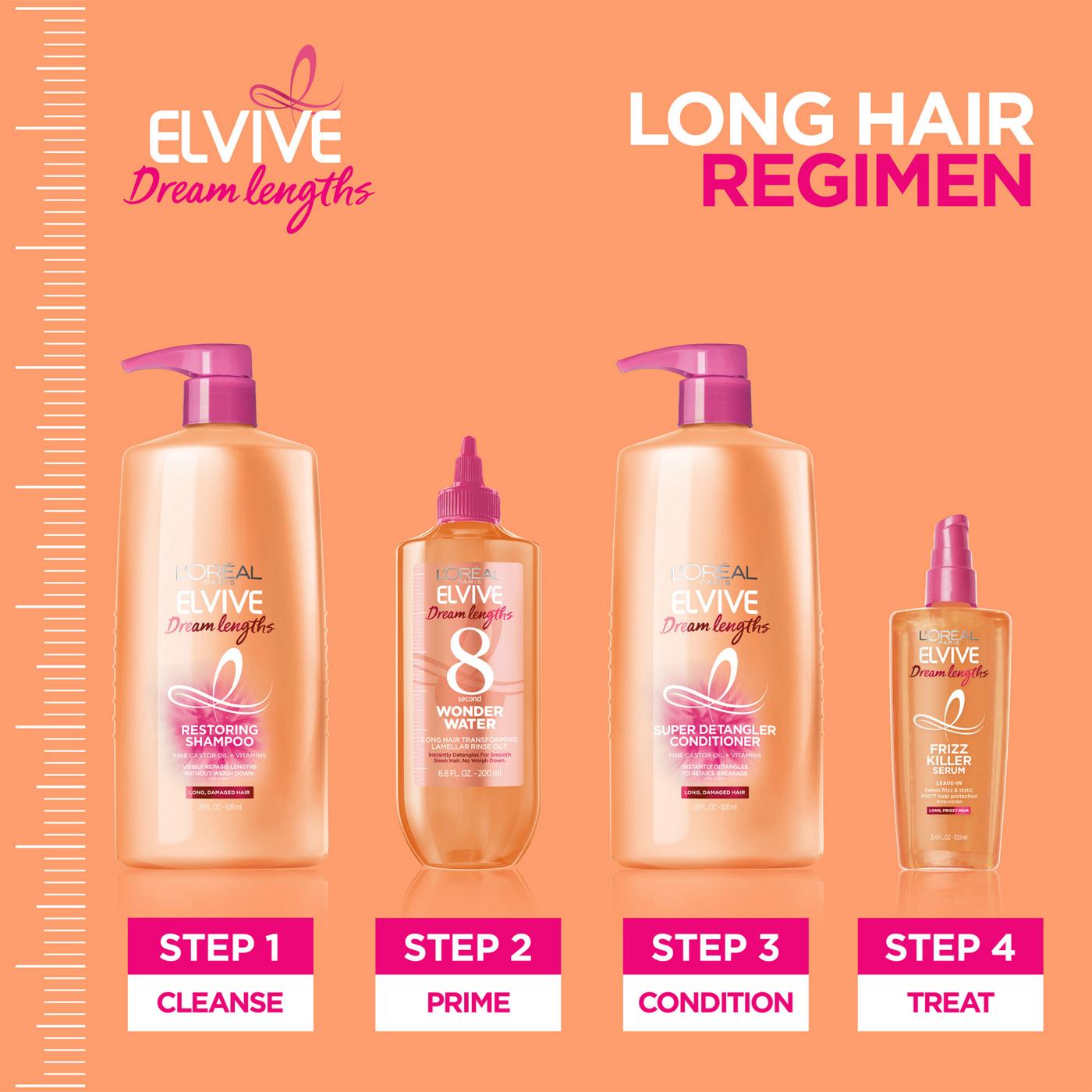 L'Oréal Paris Elvive Dream Lengths Frizz Killer Serum Leave-In; image 4 of 5