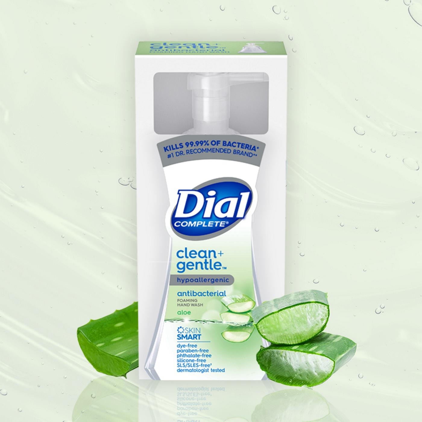 Dial Complete Clean + Gentle Antibacterial Foaming Hand Wash, Aloe Scent; image 4 of 9