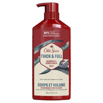 Old Spice Thick & Full 2 in 1 Shampoo & Conditioner - Deep Sea Minerals Scent