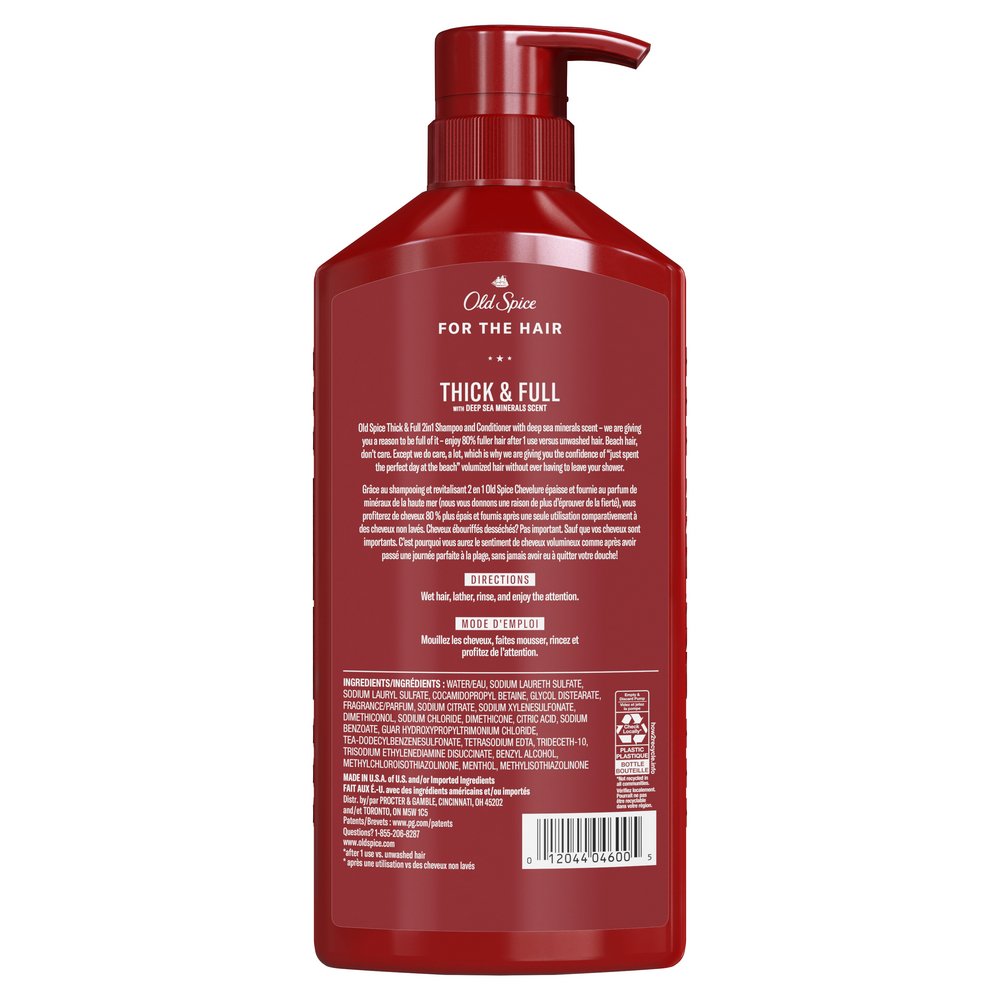 Old Spice Thick & Full 2 in 1 Shampoo & Conditioner - Deep Sea