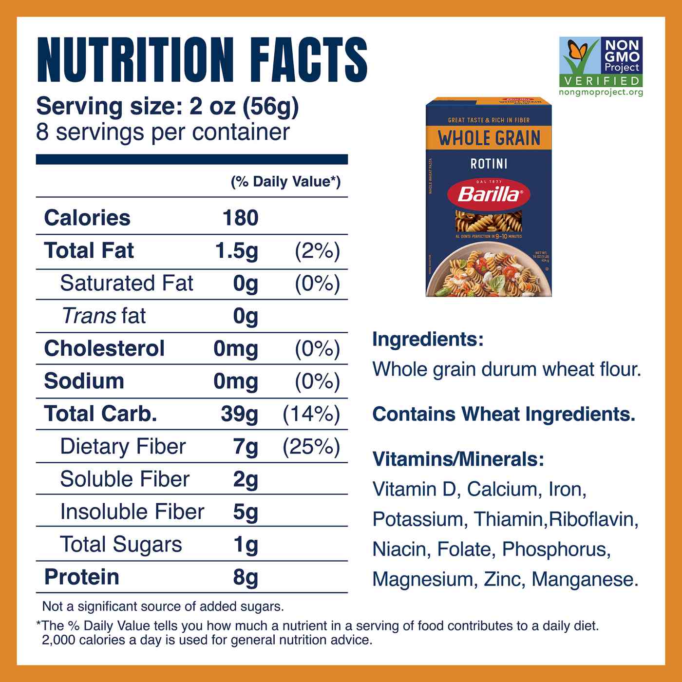 Barilla Whole Grain Rotini Pasta; image 2 of 6