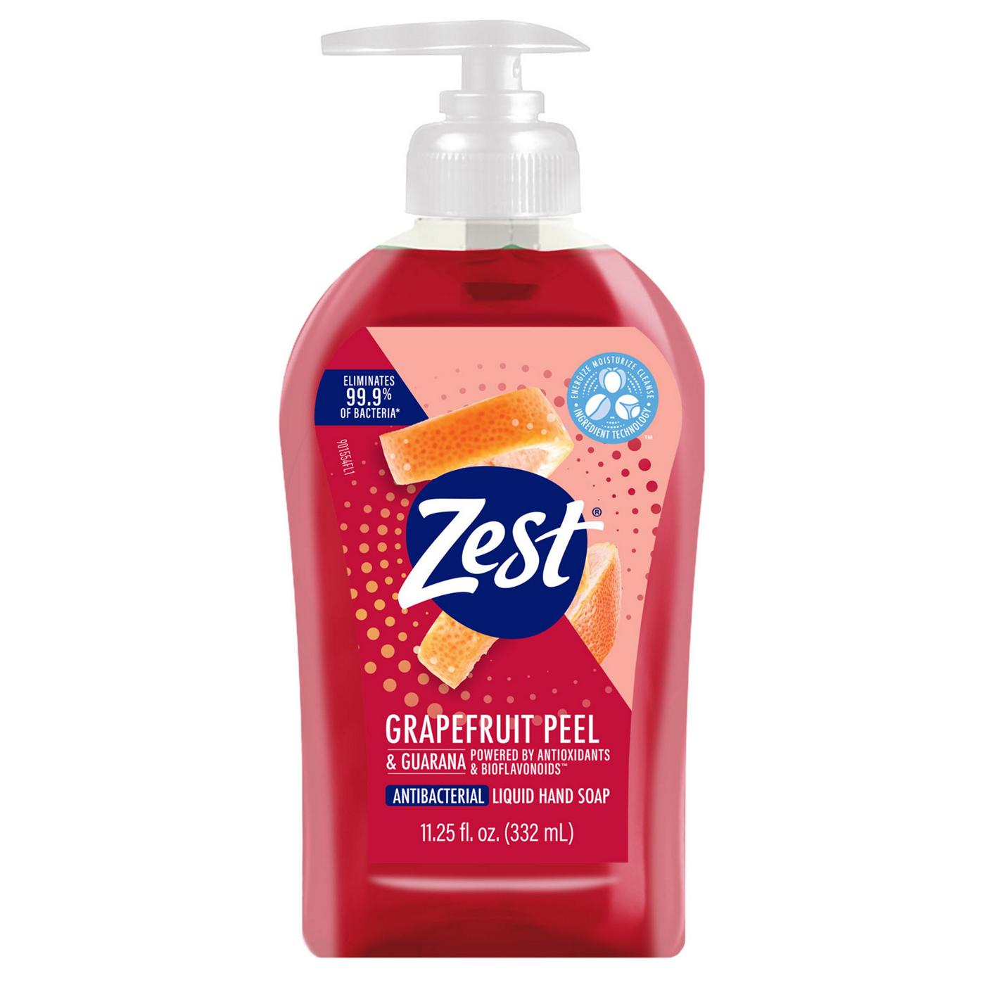 Zest Grapefruit Peel & Guarana Antibacterial Hand Soap; image 1 of 2