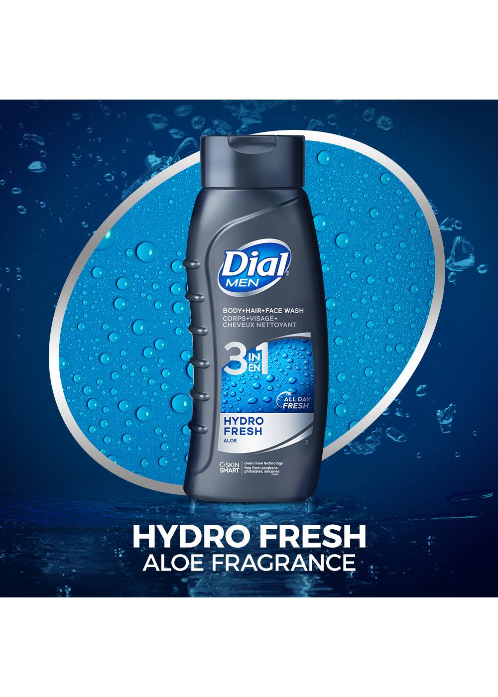 Dial Men 3in1 Body, Hair and Face Wash - Hydro Fresh; image 5 of 7