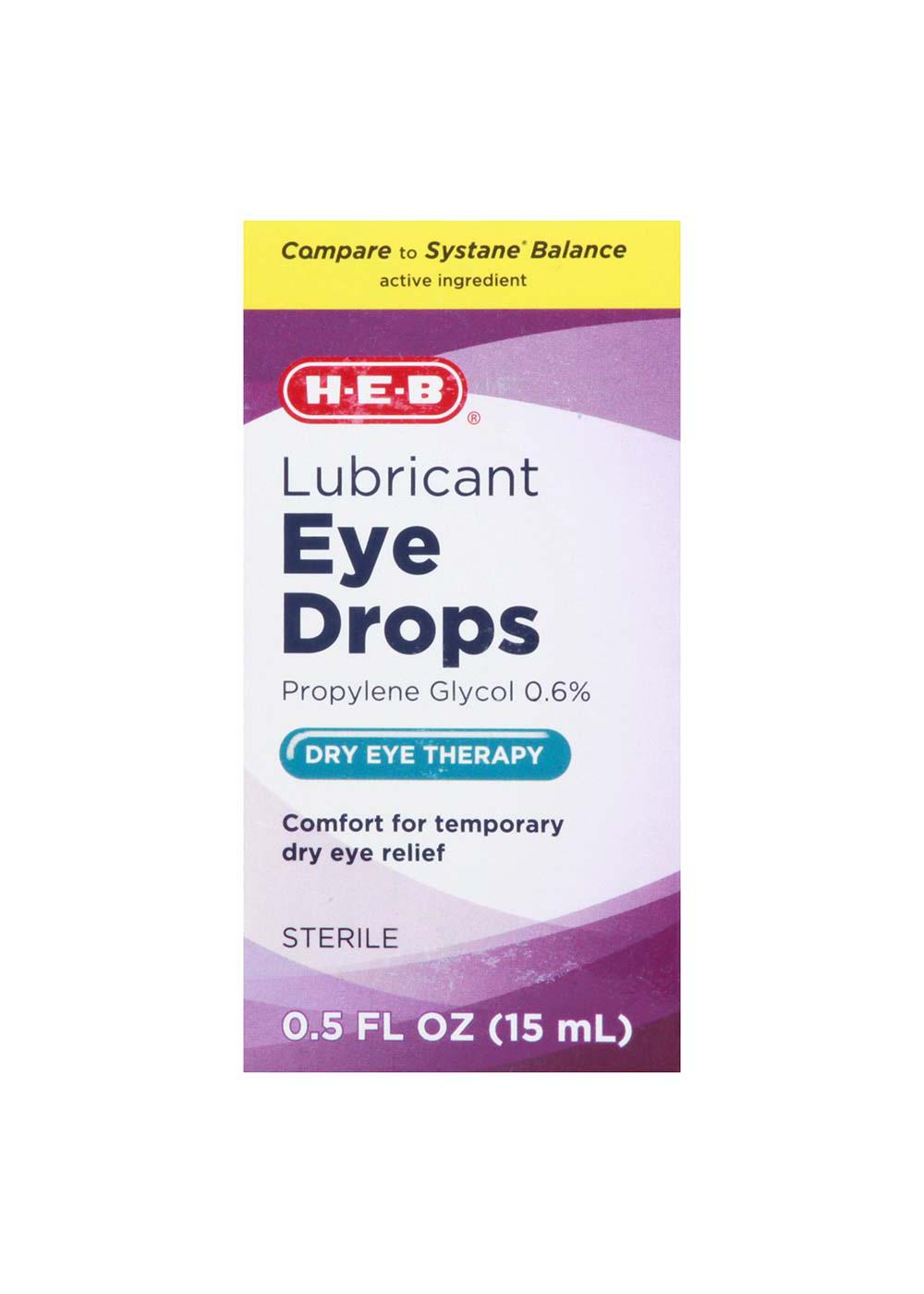 H-E-B Lubricant Eye Drops Dry Eye Therapy