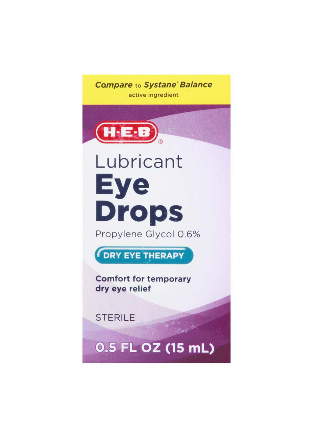 HEB Lubricant Eye Drops Dry Eye Therapy
