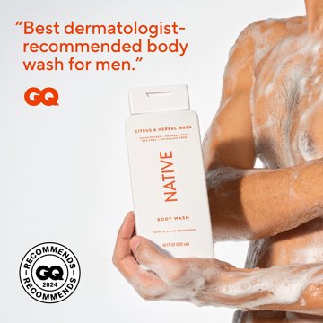 Native Body Wash, Citrus & Herbal Musk Scent