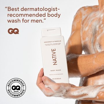 Native Body Wash - Coconut & Vanilla, 18 oz