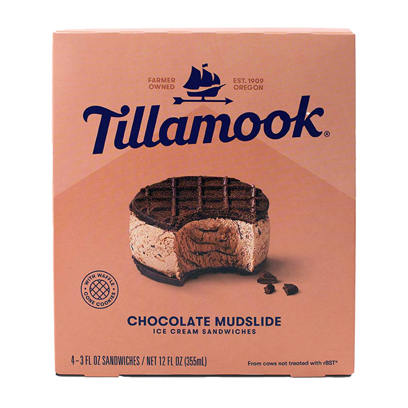 Tillamook Chocolate Mudslide Ice Cream Sandwiches; image 1 of 6