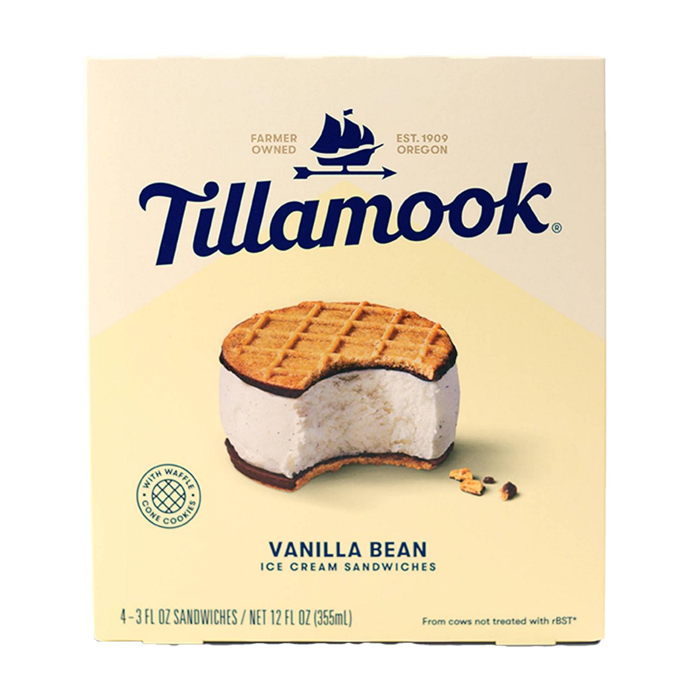 Tillamook Vanilla Bean Ice Cream Sandwiches; image 1 of 5