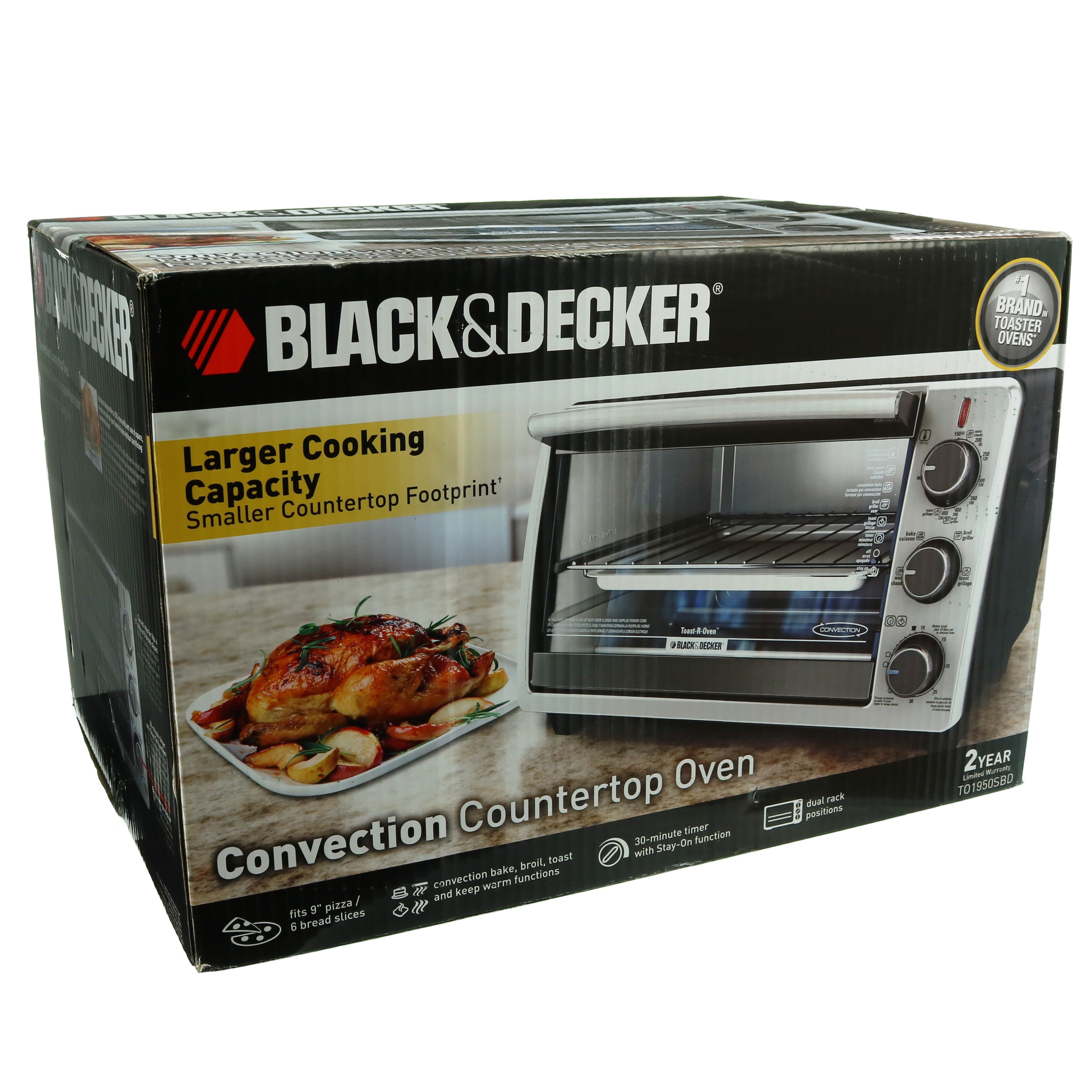 Black & Decker To1950Sbd Black 6 Slice Toaster Oven