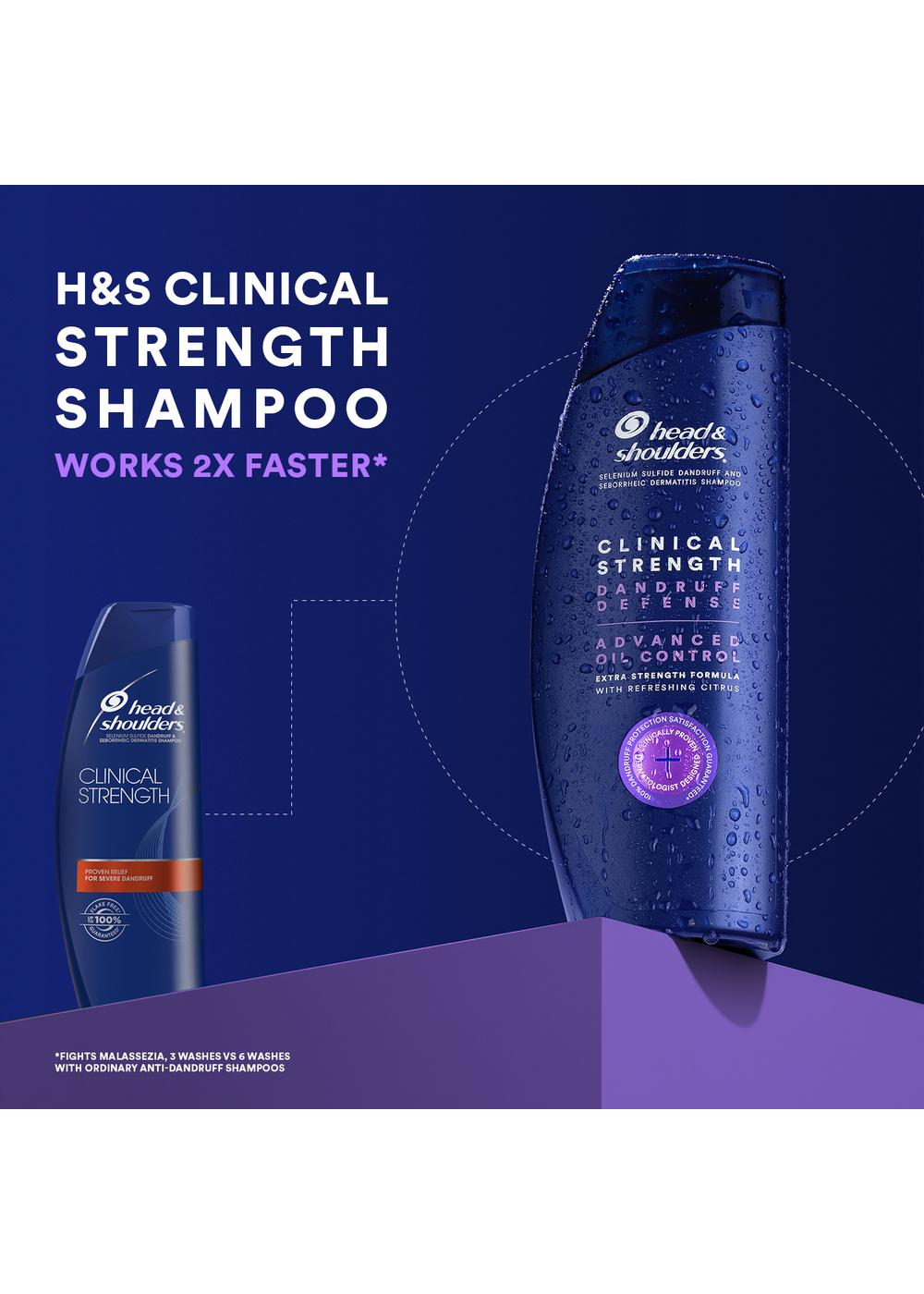 Head & Shoulders Clinical Strength Dandruff Shampoo - Defense + Advanced Oil Control; image 8 of 11