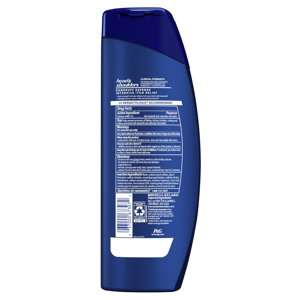 Head & Shoulders 2 in 1 Clinical Strength Dandruff Defense Shampoo + Conditioner - Intensive Itch Relief; image 10 of 10