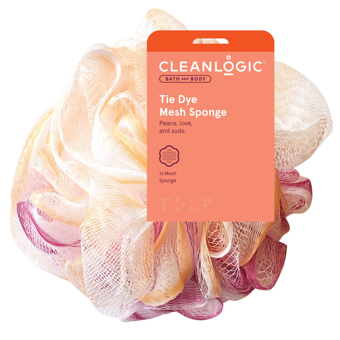 Cleanlogic Tie Dye Mesh Loofah Bath Sponge; image 1 of 2
