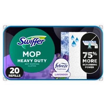 Swiffer Heavy Duty Mop Wet Multi-Surface Cloth Refills - Lavender Scent, 20 ct