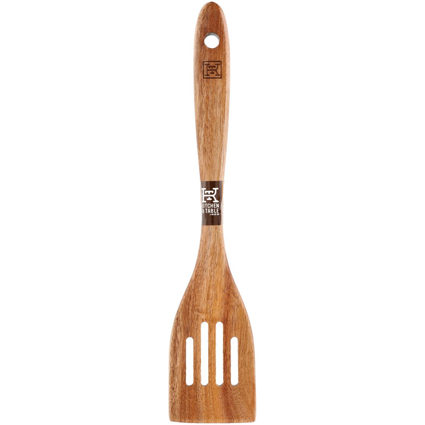 Kitchen & Table by H-E-B Acacia Slotted Turner - Shop Utensils