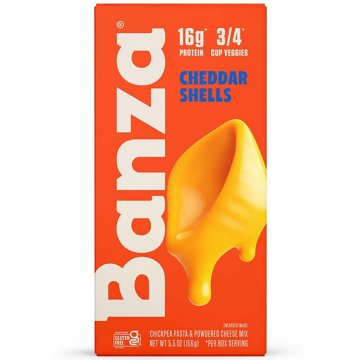 Banza 16g Protein Chickpea Pasta Cheddar Mac & Cheese Shells