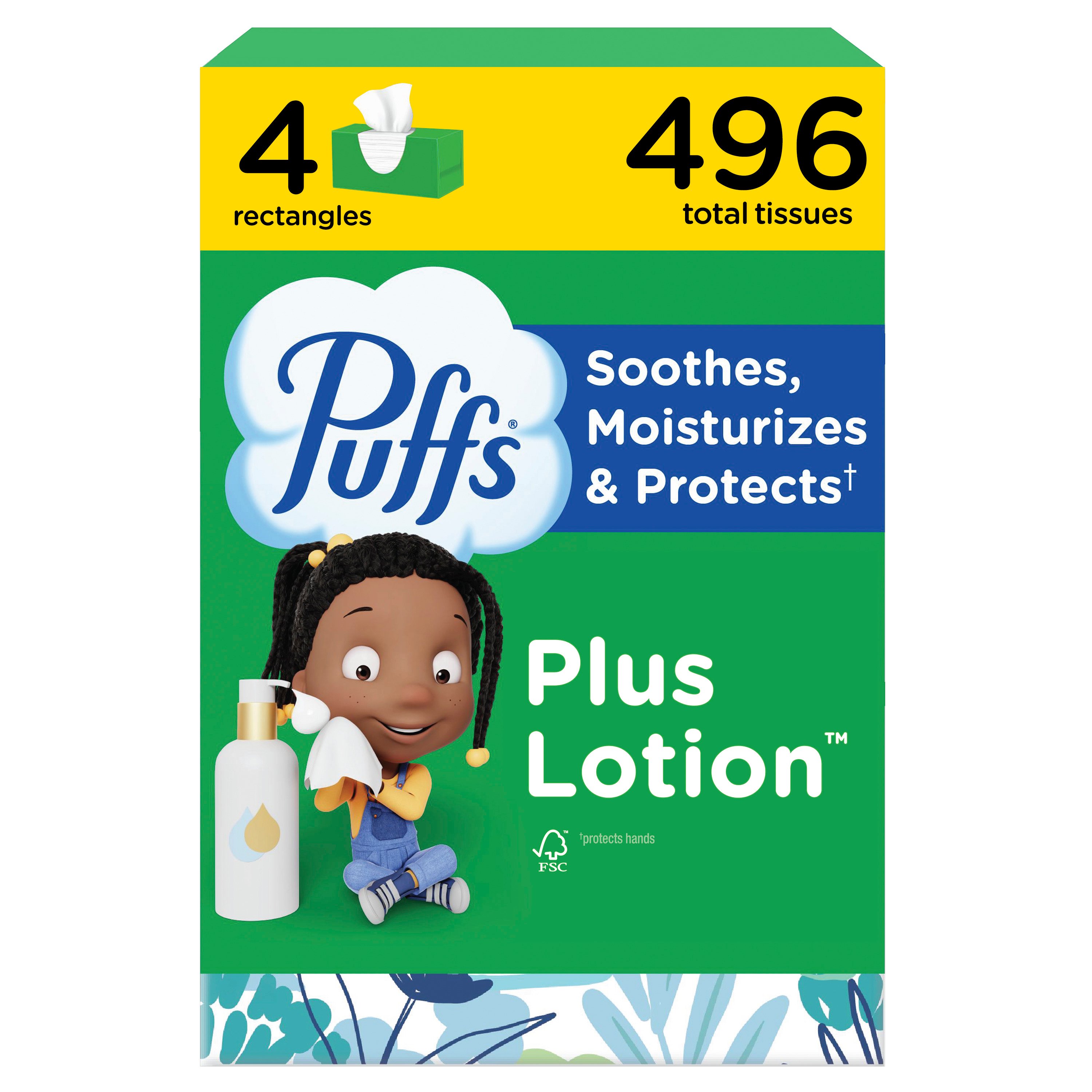 Puffs Plus Lotion Facial Tissues 4 pk - Shop Facial tissue at H-E-B