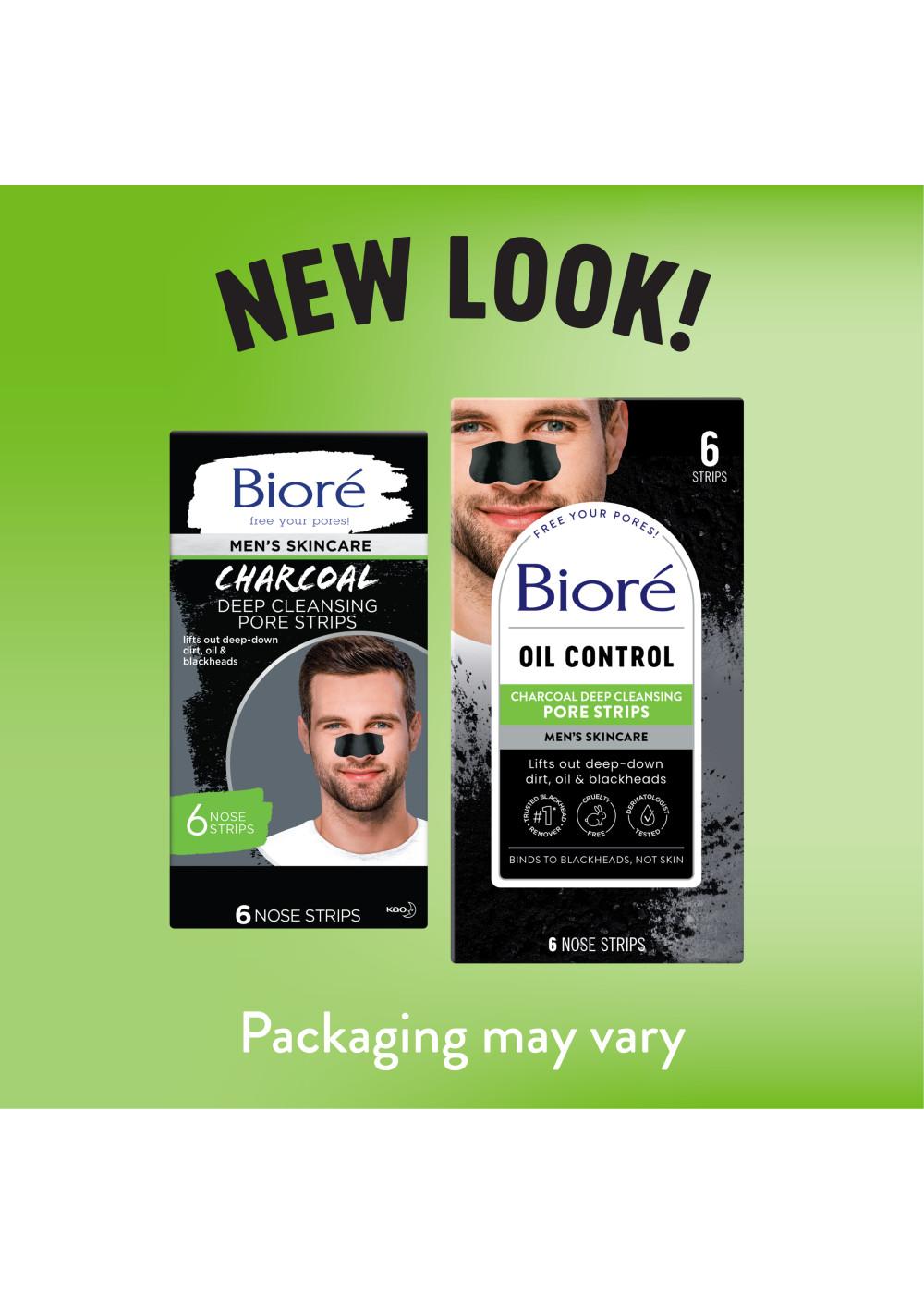 Bioré Men's Oil Control Charcoal Deep Cleansing Pore Strips; image 7 of 7