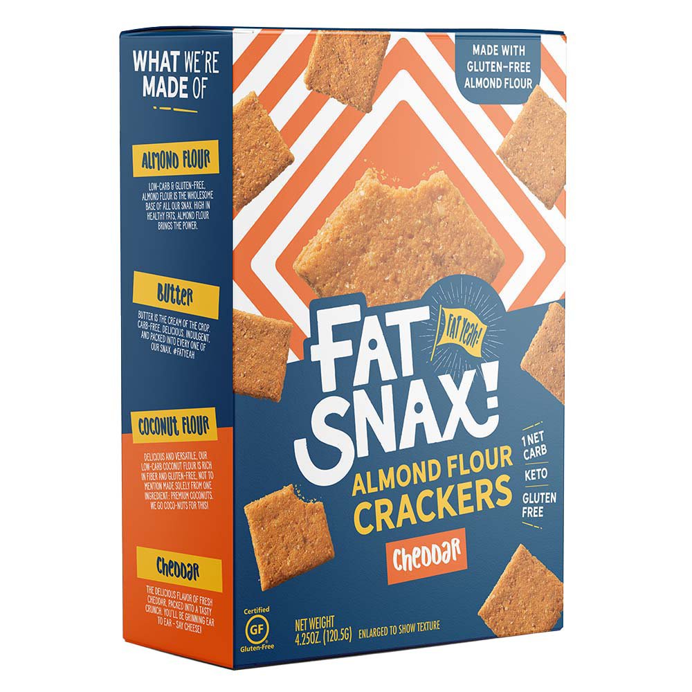 Fat Snax Almond Flour Cheddar Crackers Shop Diet & fitness at HEB