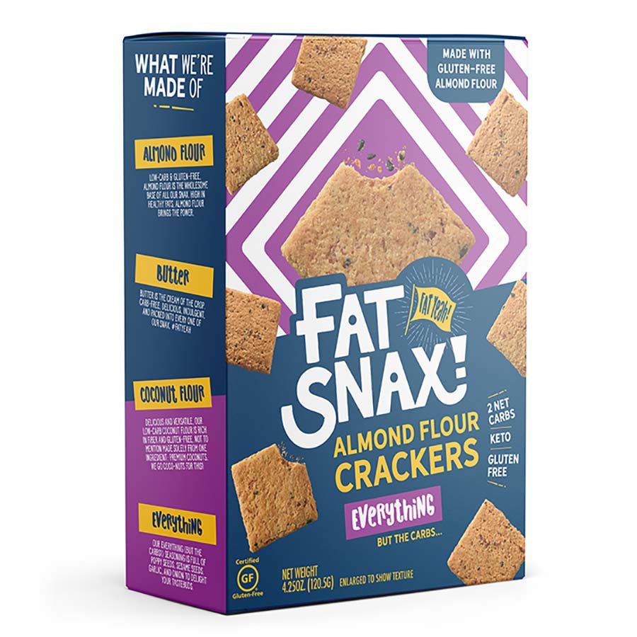 Fat Snax Almond Flour Everything Cracker Shop Diet & fitness at HEB