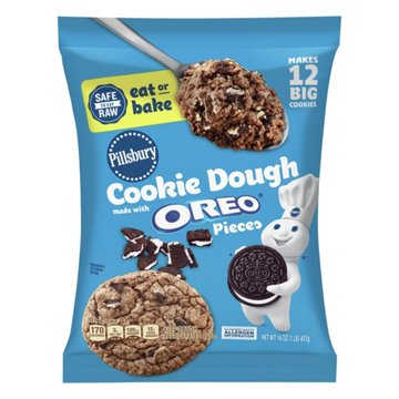 Pillsbury Ready to Eat or Bake Cookie Dough - Oreo Pieces, 12 ct