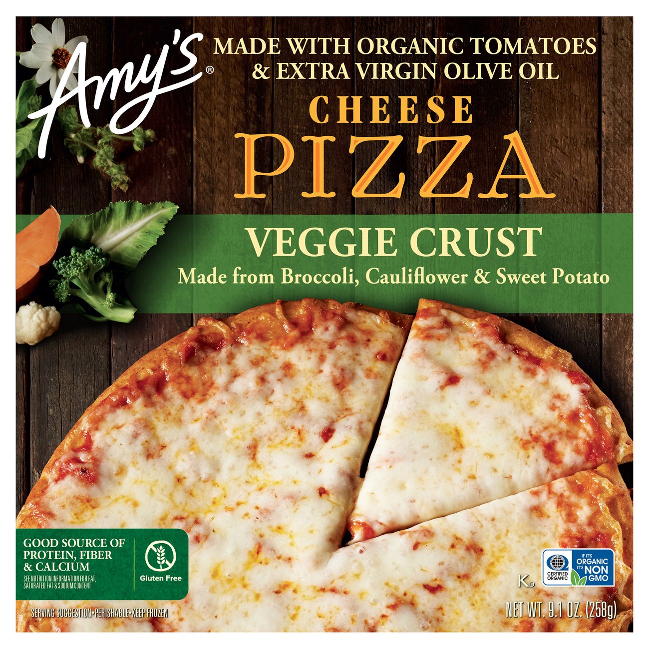 Amy's Veggie Crust Frozen Pizza Cheese Shop Pizza at HEB