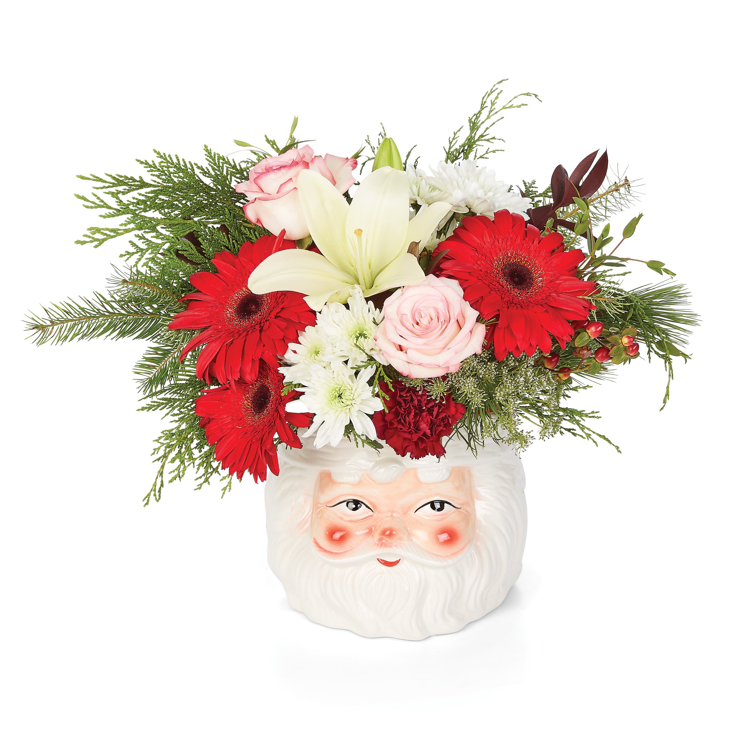 BLOOMS By H-E-B Classic Santa Floral Arrangement - Shop Flowers ...